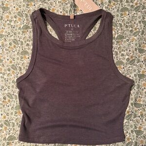 P'tula Women's Charcoal Crop Top